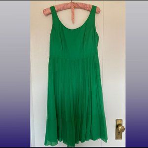 J Crew Green Silk Cocktail dress Size 8